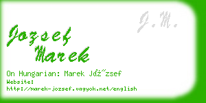 jozsef marek business card